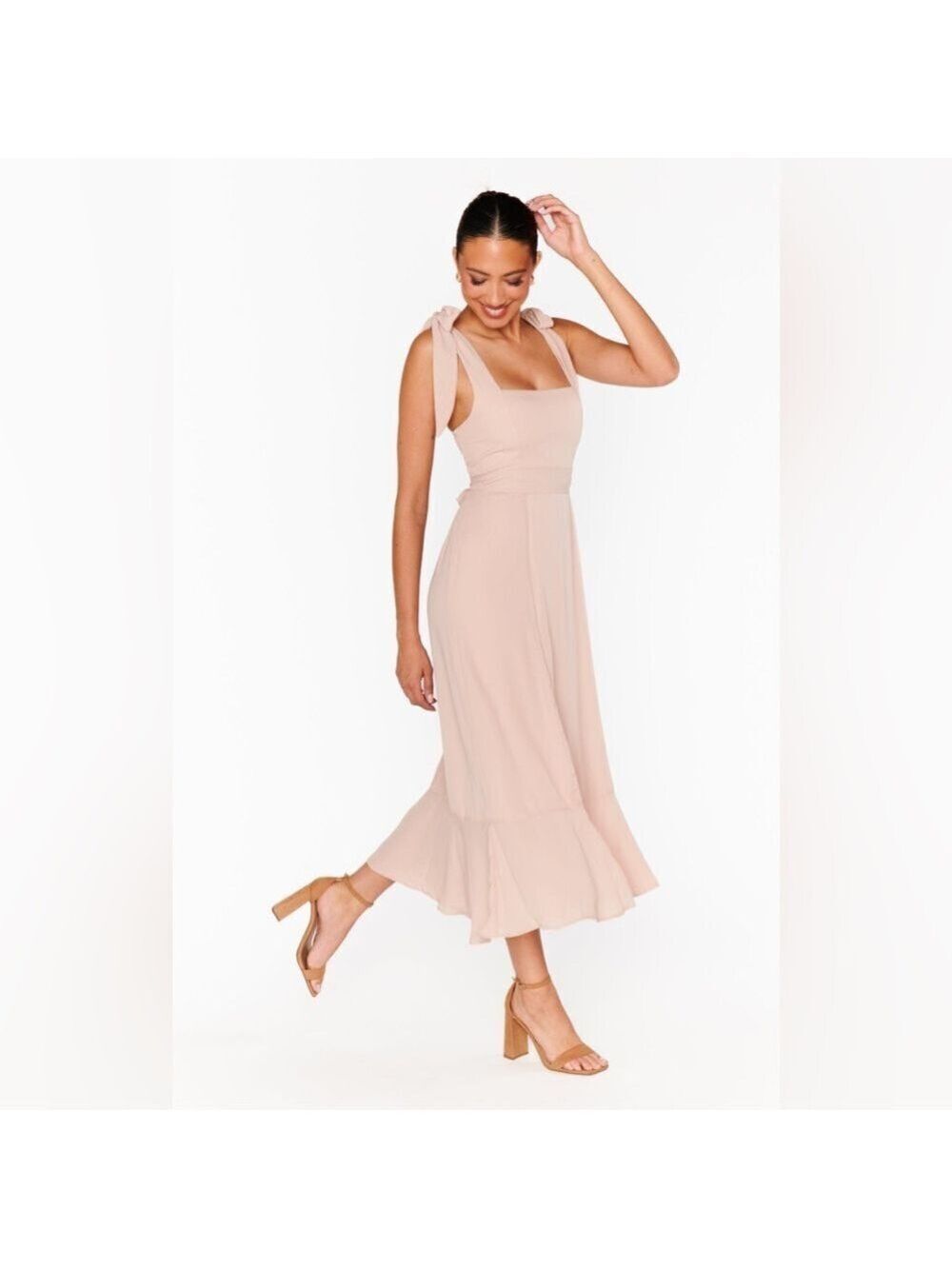 Show Me Your Mumu: Claire Midi Dress in , Luxe Satin, and Crisp